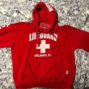 Red lifeguard Hoodie Sweater